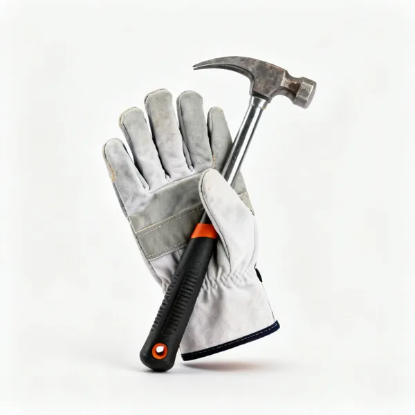 General work gloves: A pair of general purpose work gloves