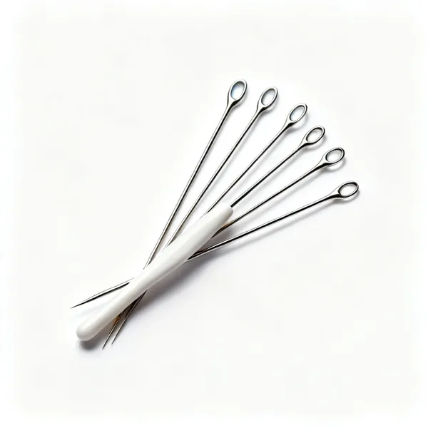 Yarn needles: Several blunt tipped yarn darning needles with large eyes