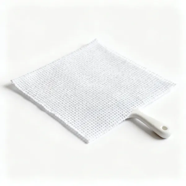 Aida and evenweave: A piece of white Aida cross stitch fabric showing its regular grid weave
