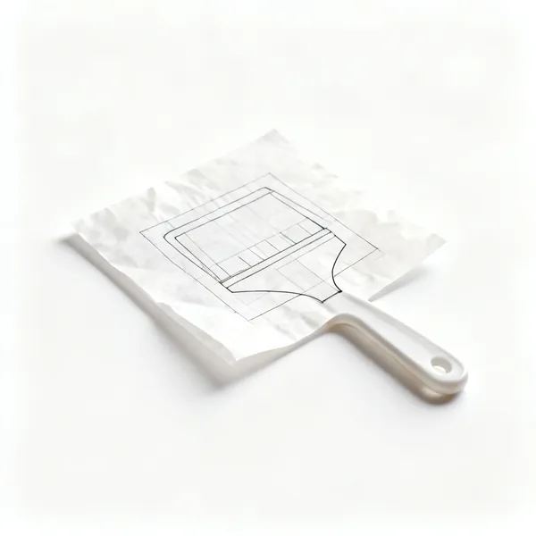 Tissue and tracing paper: A sheet of thin tissue tracing paper with a design drawn on it
