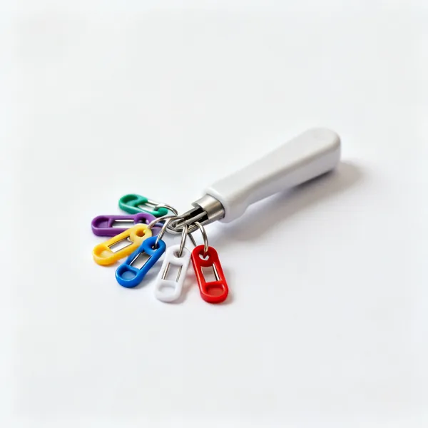 Locking markers: Several coloured locking stitch marker clips