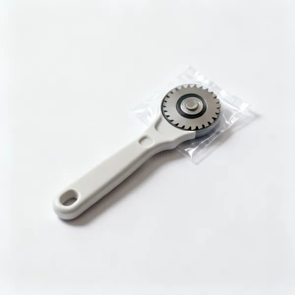 Spare blades: A small packet of round rotary cutter replacement blades