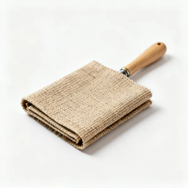 Horsehair canvas: A folded piece of coarse woven horsehair tailoring canvas