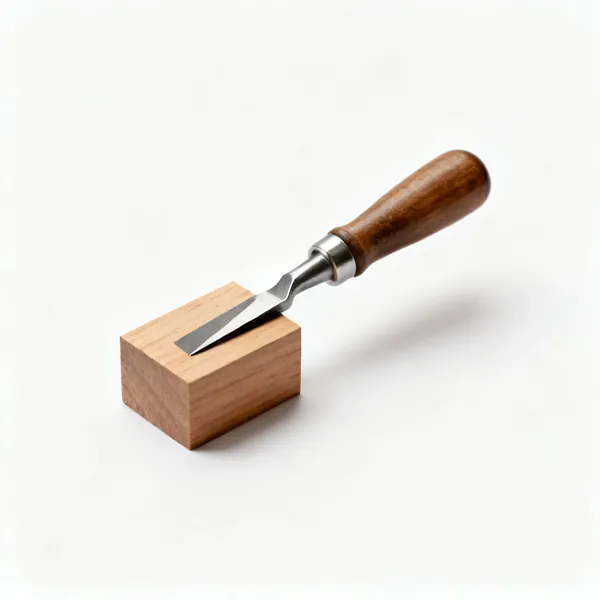 Buttonhole cutter: A buttonhole chisel cutter with a wooden block