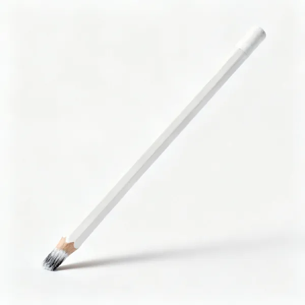 Chalk pencil: A white chalk marking pencil with a brush end