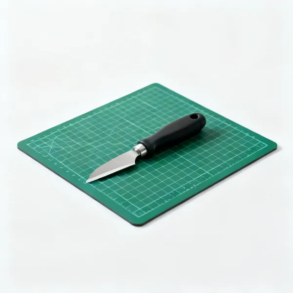 Self healing mat: A green self healing cutting mat with a grid