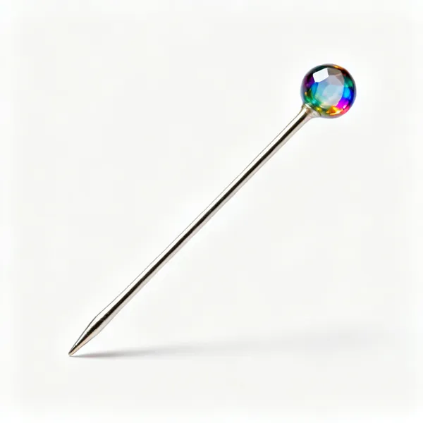 Glass head pins: Coloured glass head sewing pins