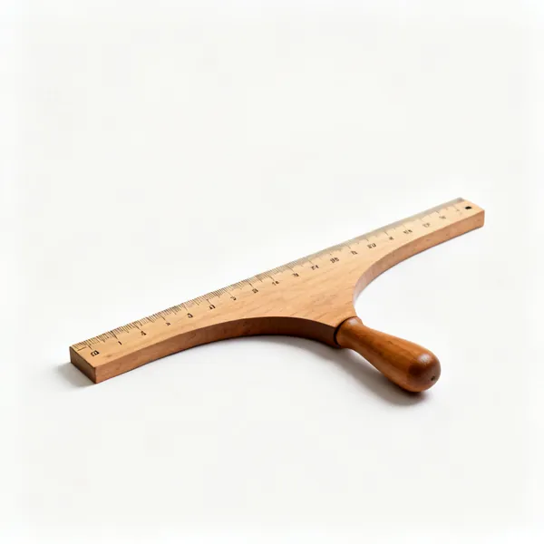 A wooden hip curve pattern ruler