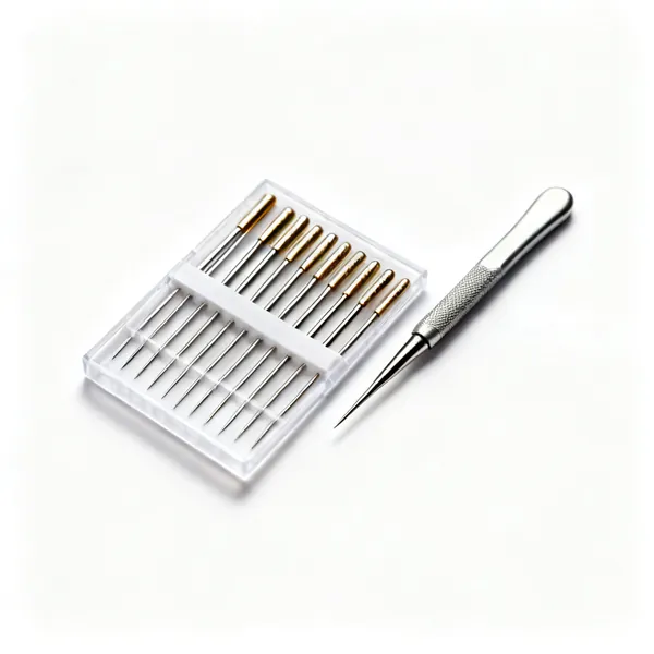 A pack of assorted sewing machine needles