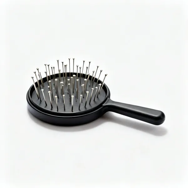 A magnetic pin dish with pins