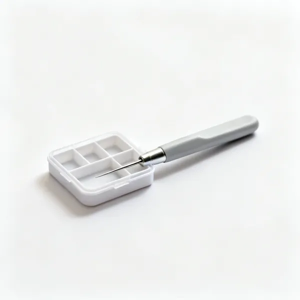 A small needle case with compartments
