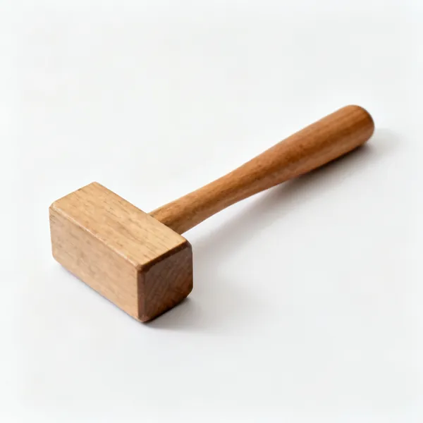 A wooden point presser and pounding block