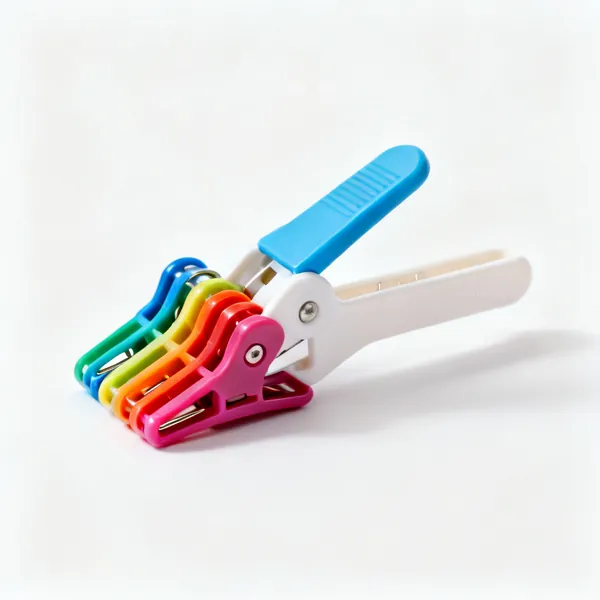 Colourful plastic sewing clips