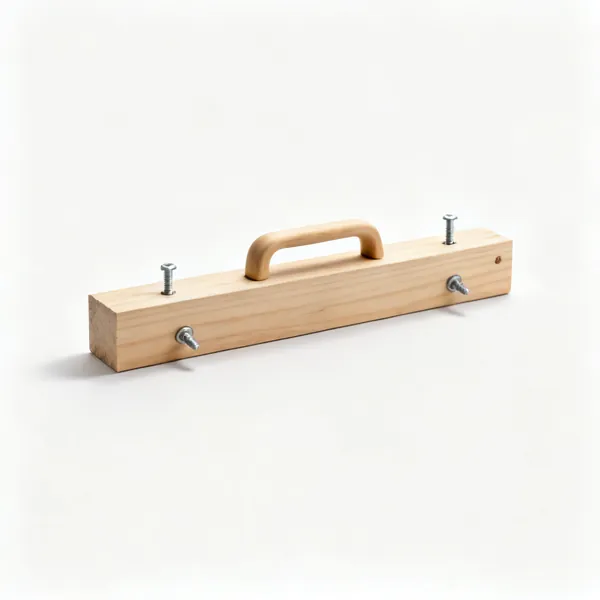 A timber support batten with screws