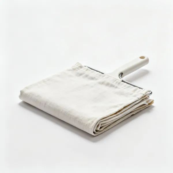 Dust sheets: A folded canvas dust sheet