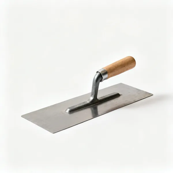 A wide smoothing trowel for floor compound