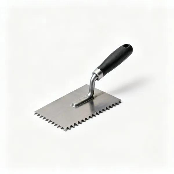 Notched trowel: A notched tile adhesive trowel