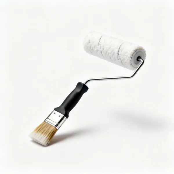 Primer brush & roller: A paint roller and brush with primer