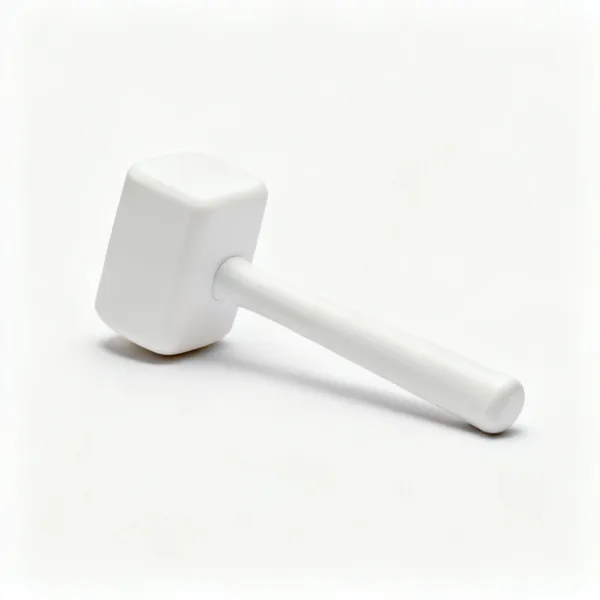 A white rubber mallet