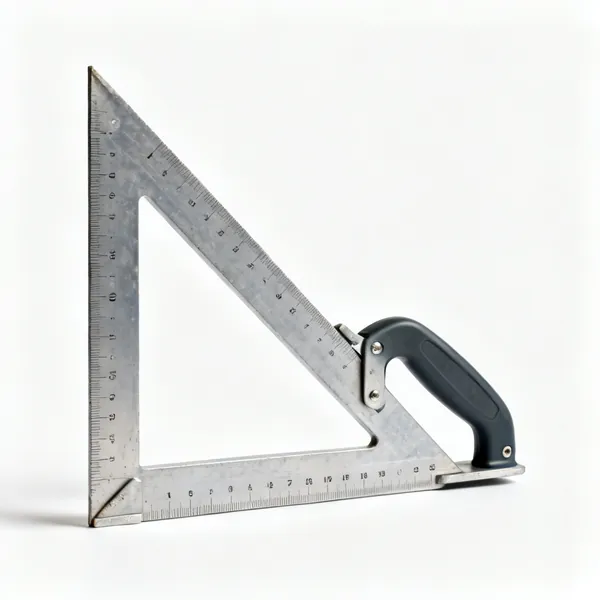 A large steel builder's square