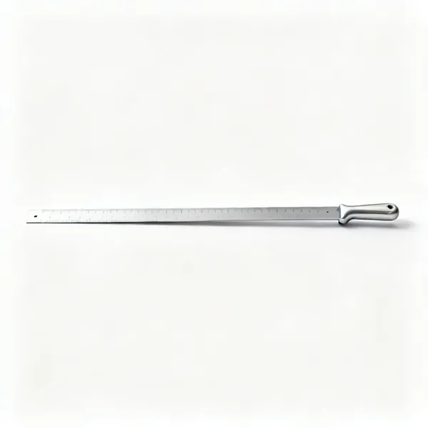 A long aluminium straight edge