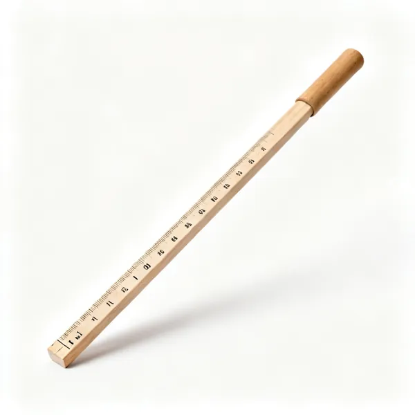 A marked timber tiling gauge rod