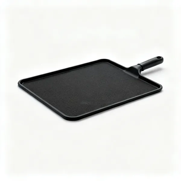 A black rubber drawer liner mat