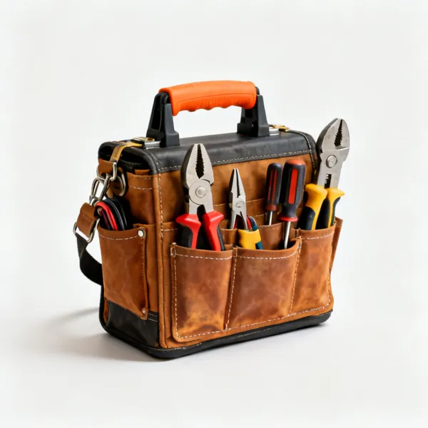 Trade pouch: An electrician's tool pouch with tools