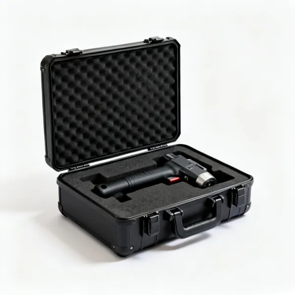 A black foam lined flight case