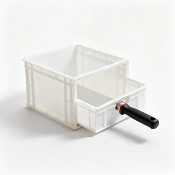 Stacking bins: Open fronted plastic stacking parts bins