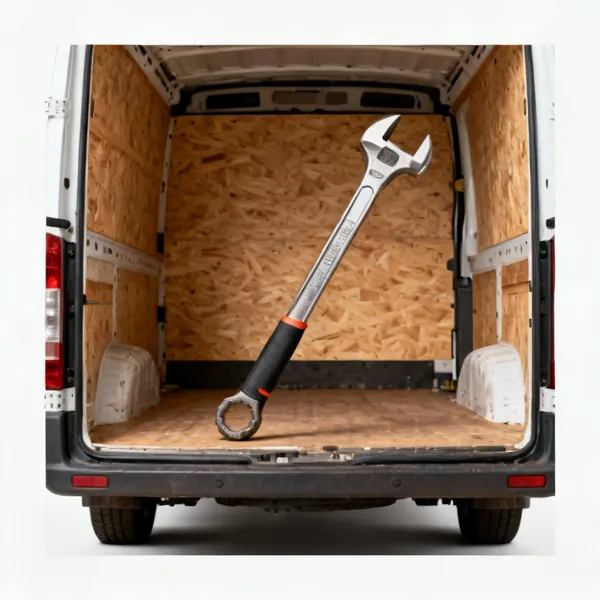 Van floor & wall lining: A plywood lined van interior