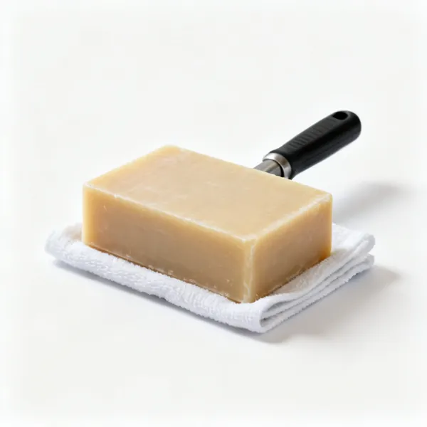 Protective wax: A block of protective tool wax with a cloth