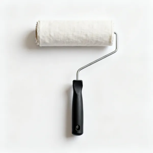 A roll of plain calico fabric