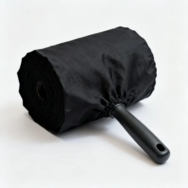 Bottom cambric: A roll of black cambric dust cover fabric