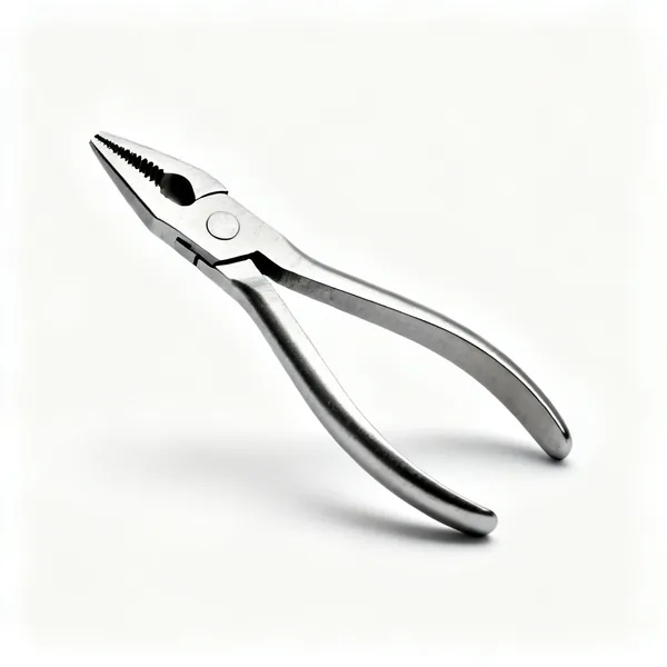 A pair of steel upholstery pincers