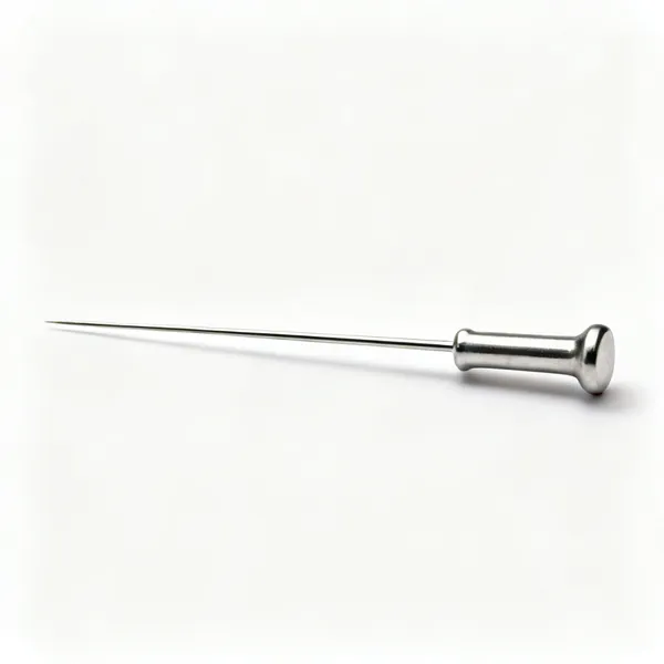 A long steel upholstery regulator needle