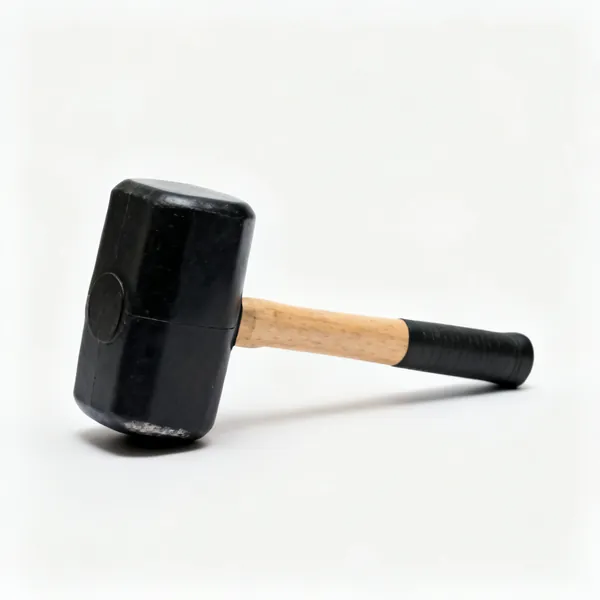 A rubber mallet