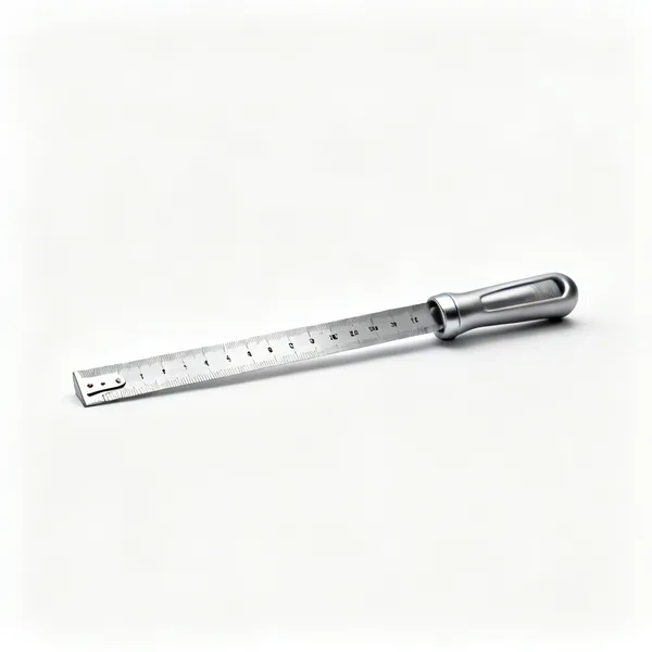 A metal metre rule
