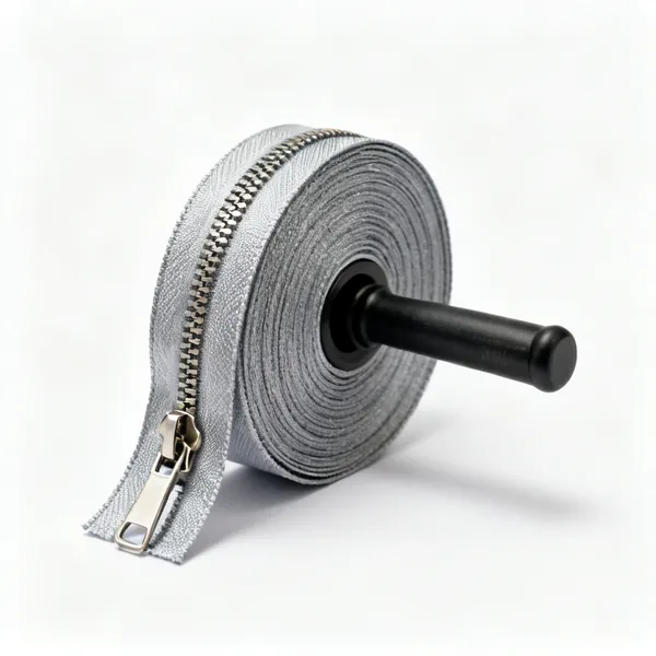Zips & fasteners: A roll of continuous heavy duty zip