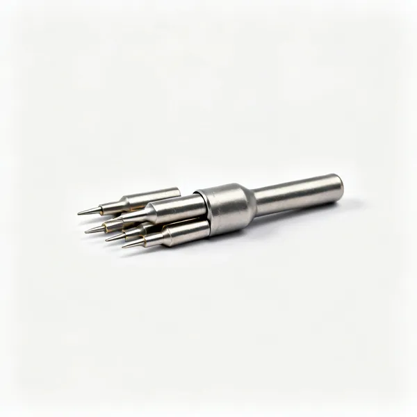 A group of MIG welding contact tips