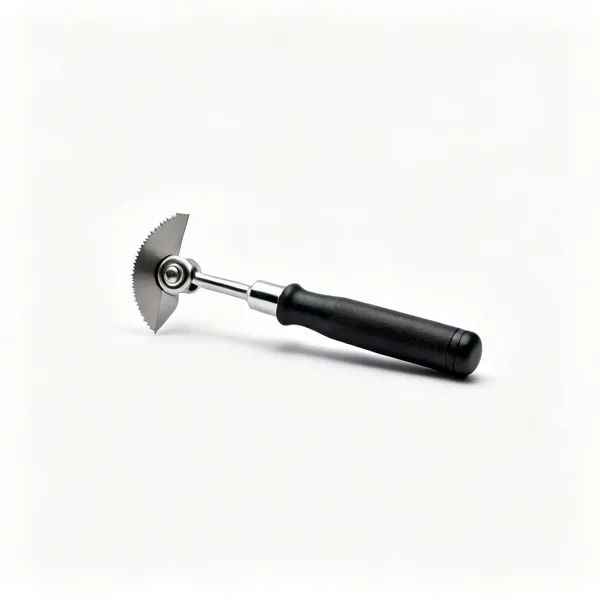 A handheld deburring tool with a swivel blade