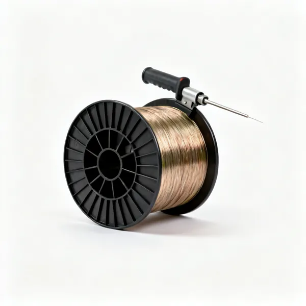 Flux cored wire: A spool of flux cored welding wire