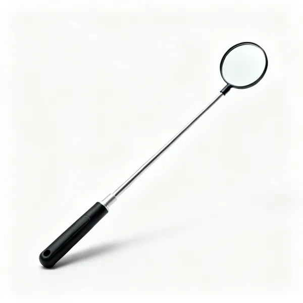 A telescopic inspection mirror on a handle