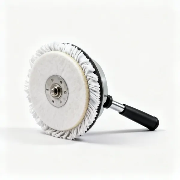 A cloth polishing mop wheel with compound