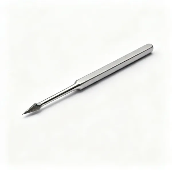 A metal scriber with a carbide tip