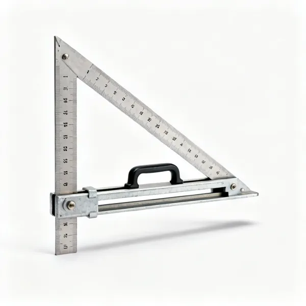 A combination square with a steel rule and a cast metal sliding stock