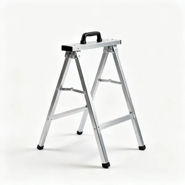 Sawhorses: A pair of folding metal sawhorse trestles