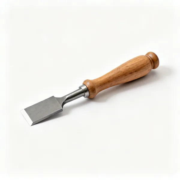 A wood turning beading and parting tool with a square section steel blade