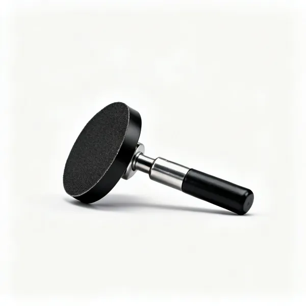 CBN wheel: A black CBN grinding wheel with a steel body and a flat abrasive rim