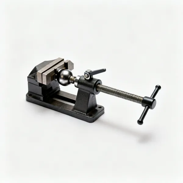 A ball joint carving vice with a clamping head and a locking lever